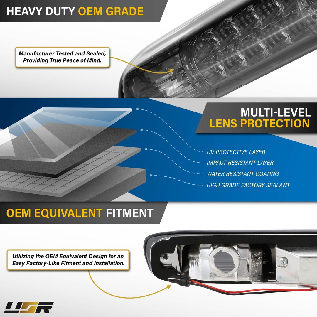1992 1993 1994 1995 1996 1997 1998 1999 2000 2001 2002 2003 2004 2005 2006 Chevy Silverado Crystal Smoke LED 3rd Brake Light
