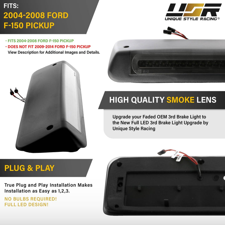 2004 2005 2006 2007 2008 Ford F150 2 in 1 Red/Clear or Smoke 3rd Brake Light LED Bar with White LED Cargo Lamp 
#lens-color_smoke-lens
