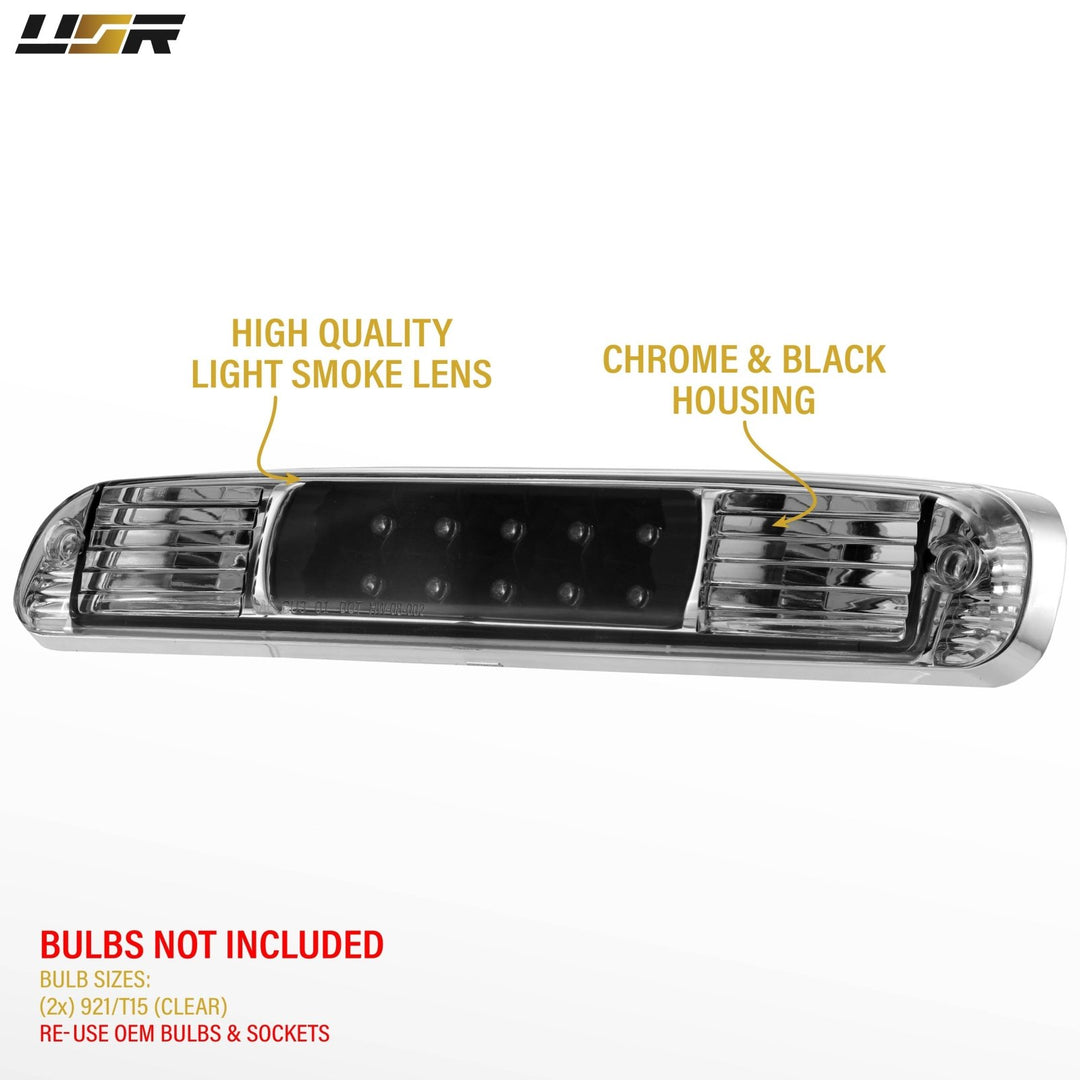 1999 2000 2001 2002 2003 2004 2005 2006 2007 2008 2009 2010 2011 2012 2013 2014 Ford F250 / F350 / Ford Ranger Smoke Lens Red LED 3rd Brake Light