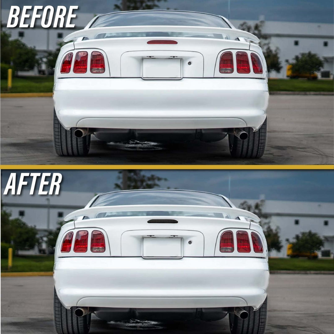 1994 - 1998 Ford Mustang V6 GT Smoke Lens Red LED Rear 3rd Brake Tail Light