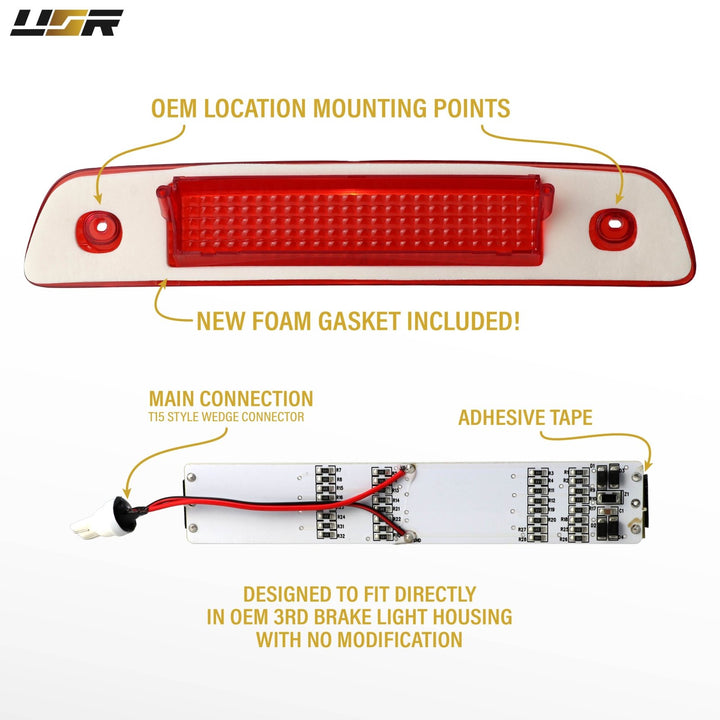 1996 1997 1998 1999 2000 2001 2002 Toyota 4Runner Clear, Smoke or Red Lens 3rd Brake Light

#lens-color_red-lens-led