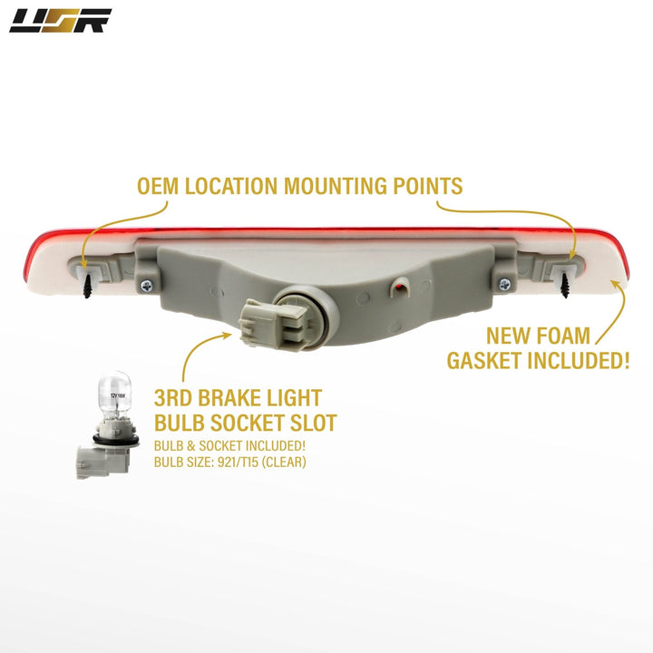 1996 1997 1998 1999 2000 2001 2002 Toyota 4Runner Clear, Smoke or Red Lens 3rd Brake Light

#lens-color_red-with-housing