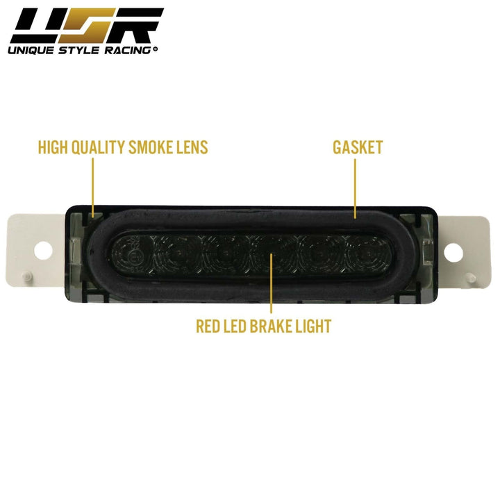 1990 - 1997 Mazda Miata MX5 MX5 Mk1 OE Replacement LED Smoke Lens 3rd Brake Light