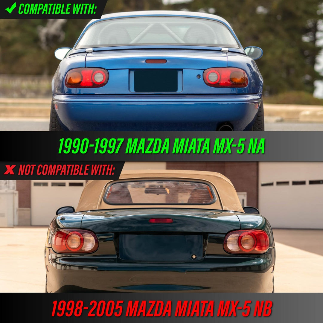 1990 - 1997 Mazda Miata MX5 / Mk1 OE Replacement Smoke Lens Red LED 3rd Brake Light