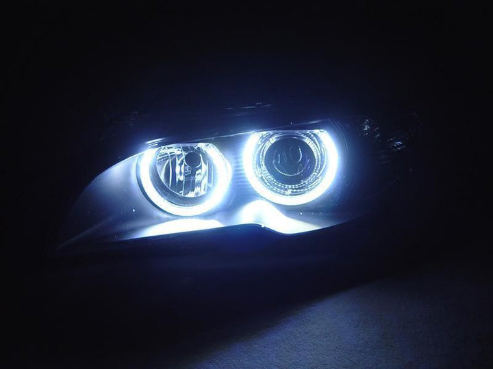 2004-2006 BMW 3 Series E46 Facelift 2D Coupe / Cabrio UHP LED Angel Eyes Halo Projector Headlight - Made by DEPO