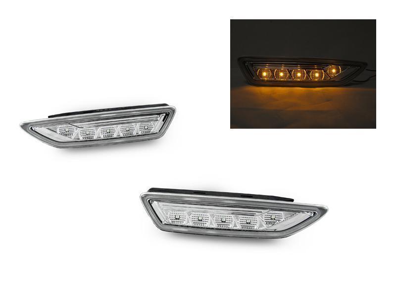 2009-2012 Mercedes SL Class R230 Non-AMG Model LED Clear or Smoke Bumper Side Marker Light