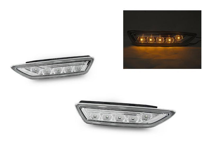 2009-2012 Mercedes SL Class R230 Non-AMG Model LED Clear or Smoke Bumper Side Marker Light
