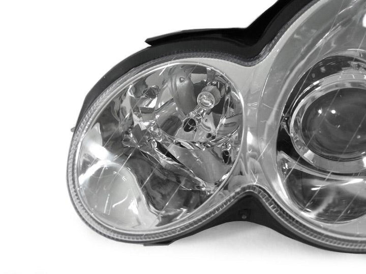 2002-2005 Mercedes C Class W203 2D Sport Coupe Chrome OR Black AMG Style Projector Headlight Made by DEPO