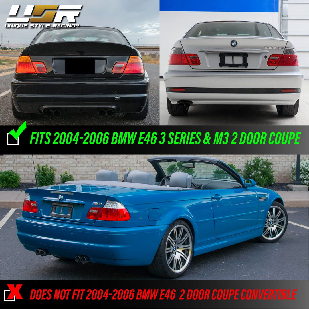 2004-2006 BMW E46 3 Series 2D Coupe Red/Clear OR Red/Smoke LED Tail Light - Made by DEPO