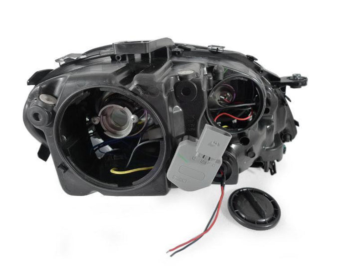 2009-2011 Mercedes Benz M Class W164 White LED Strip Chrome or Black Housing Projector Headlight For Stock Halogen Model - Made by DEPO