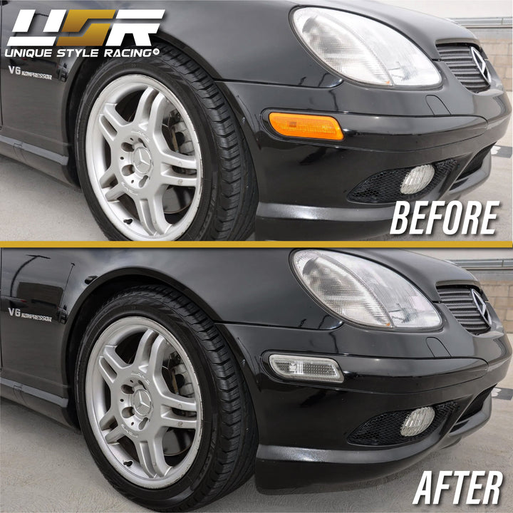 1998-2004 Mercedes SLK Class R170 Clear or Smoke Front Bumper Side Marker Light - Made by DEPO