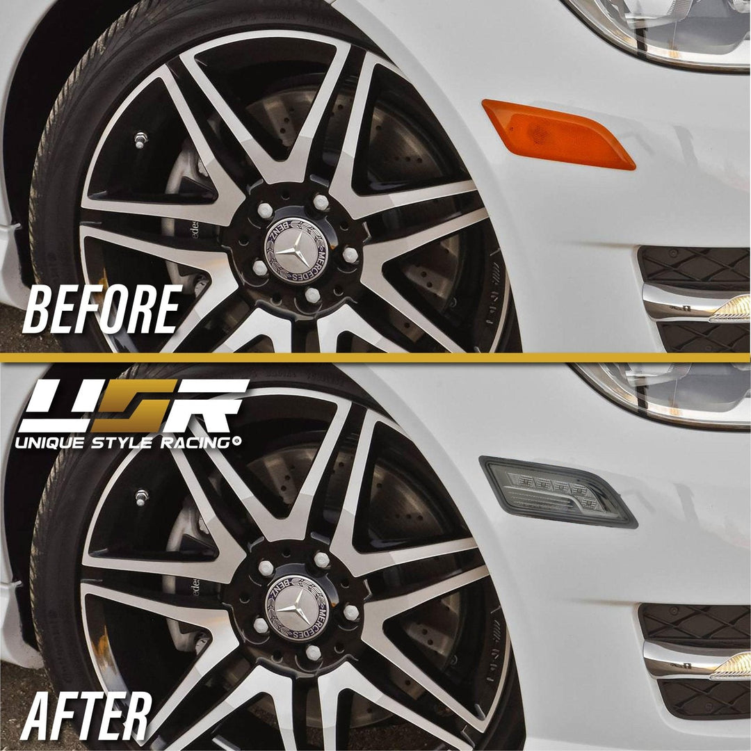 2012-2014 Mercedes C Class W204 DEPO LED Clear or Smoke Front Bumper Side Marker Light
