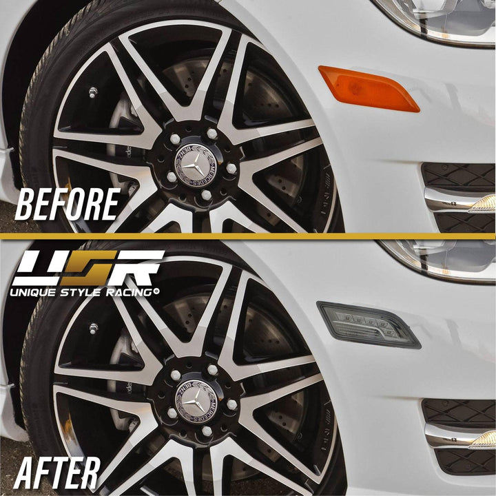 2012-2014 Mercedes C Class W204 DEPO LED Clear or Smoke Front Bumper Side Marker Light