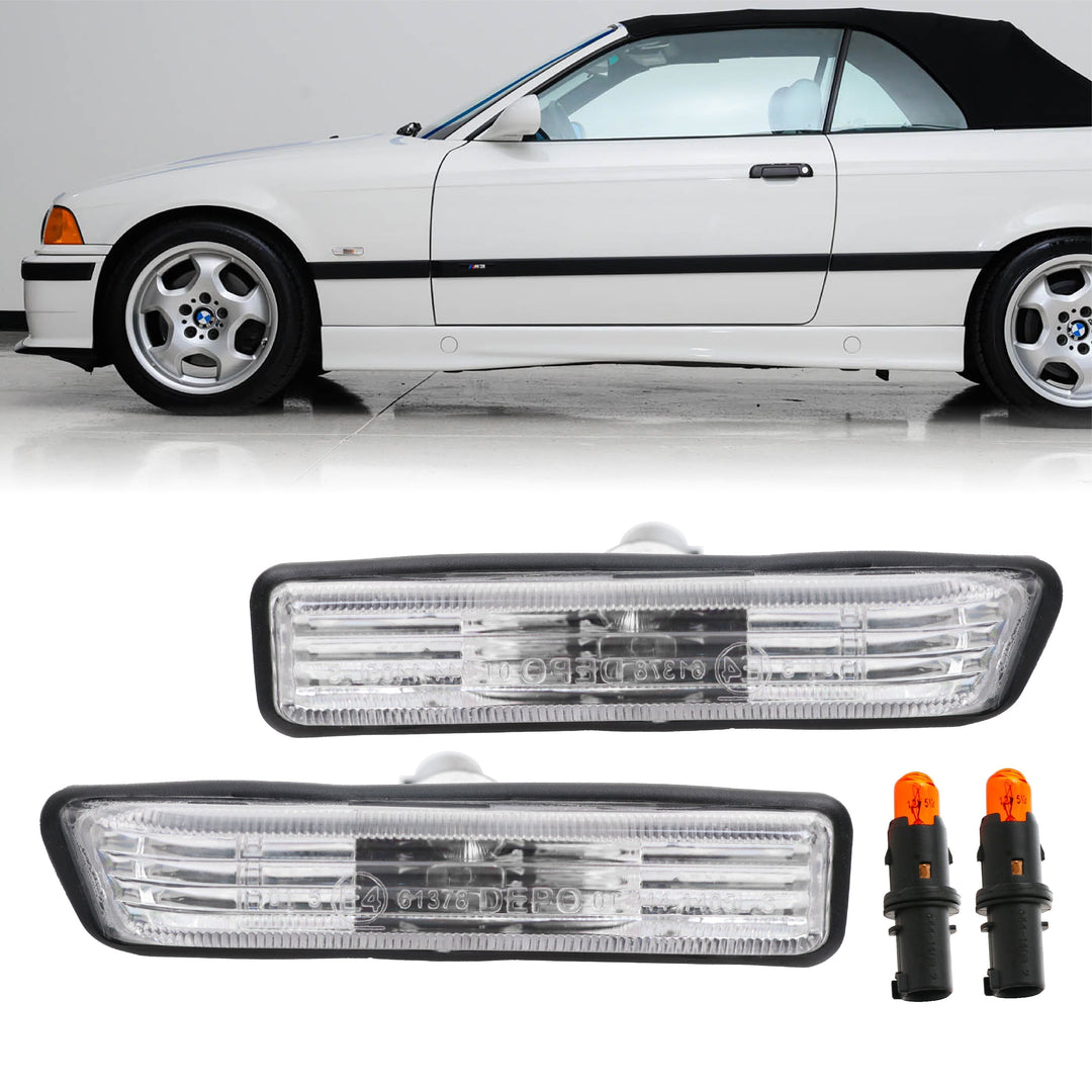 1997-1999 BMW 3 Series E36 / 2000-06 BMW E53 X5 Clear or Smoke Fender Side Marker Light - Made by DEPO