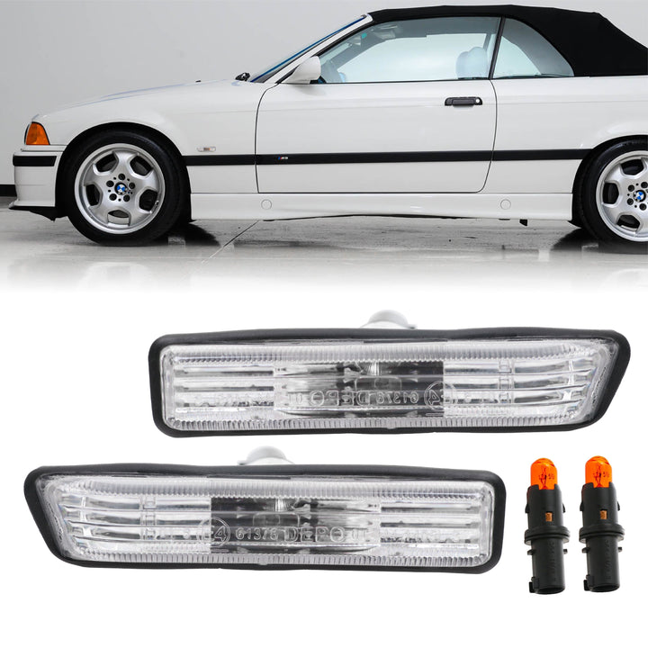 1997-1999 BMW 3 Series E36 / 2000-06 BMW E53 X5 Clear or Smoke Fender Side Marker Light - Made by DEPO