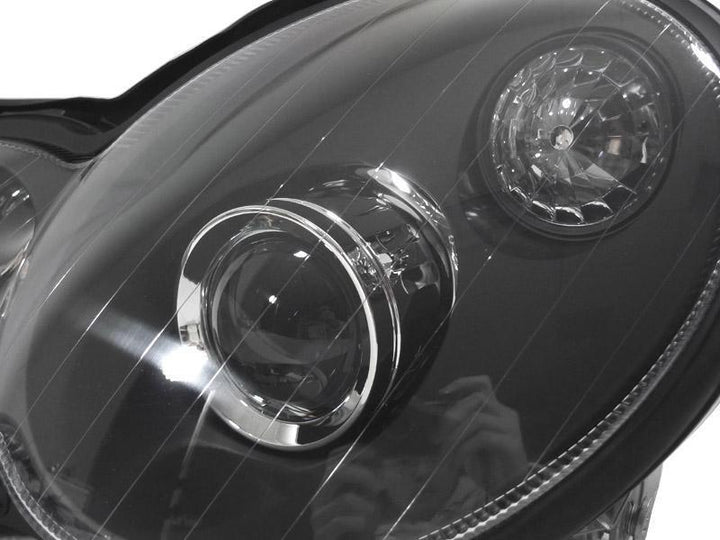 2002-2005 Mercedes C Class W203 2D Sport Coupe Chrome OR Black AMG Style Projector Headlight Made by DEPO