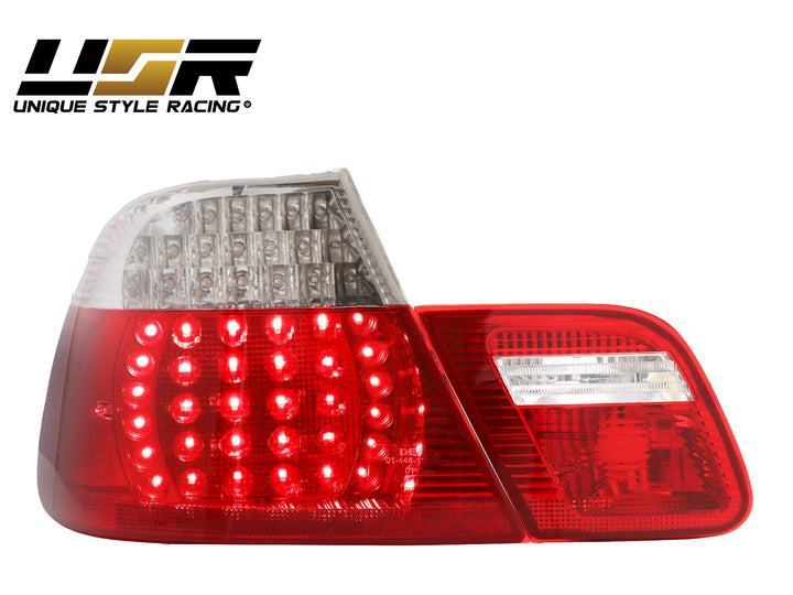 2004-2006 BMW E46 3 Series 2D Coupe Red/Clear OR Red/Smoke LED Tail Light - Made by DEPO