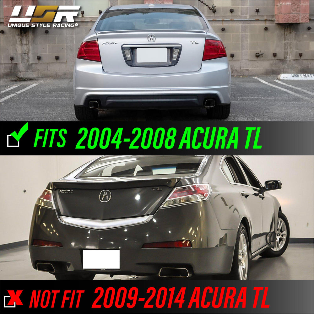 2004-2008 Acura TL Black Trim Clear Lens or Smoke Lens Rear Tail Light Cover Made by DEPO