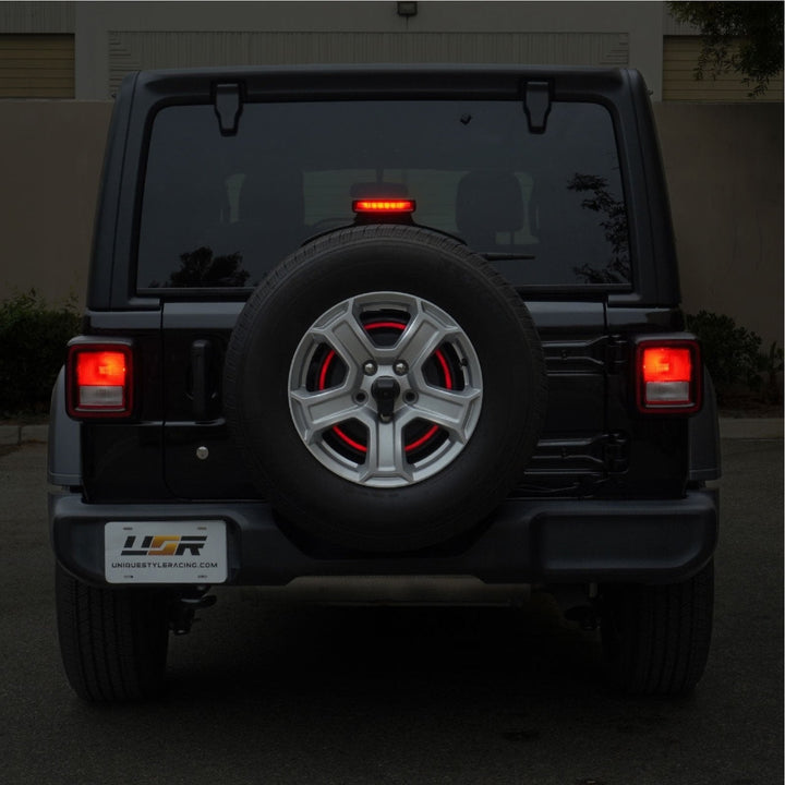 2018+ Jeep Wrangler JL & 1997 - 2006 Jeep Wrangler TJ & 2007 - 2018 Jeep Wrangler JK Switchback Red/White LED Halo Spare Tire Third Brake Light