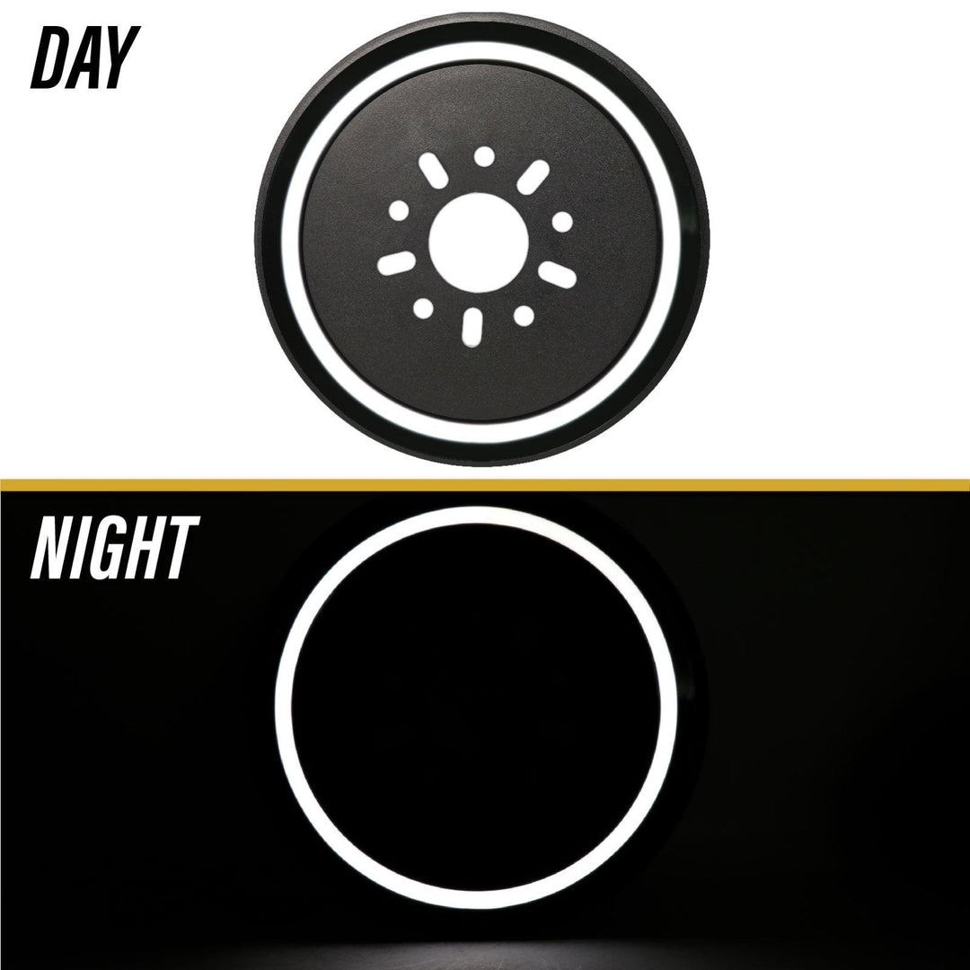 2018 + Jeep Wrangler JL & 1997 - 2006 Jeep Wrangler TJ & 2007 - 2018 Jeep Wrangler JK Switchback Red / White LED Halo Spare Tire Third Brake Light

#fitment_2018-to-2024-jeep-wrangler-jl-with-oem-led-tail-models