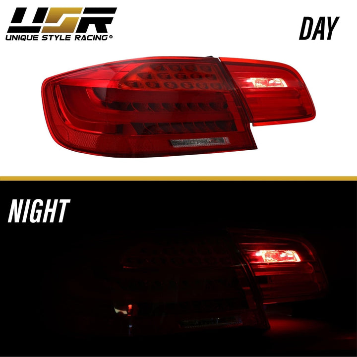 2007-2010 BMW 3 Series E92 2D Coupe Euro OEM LCI Styl 4 Pieces LED Rear Tail Light with Amber LED Turn Signal Made by DEPO