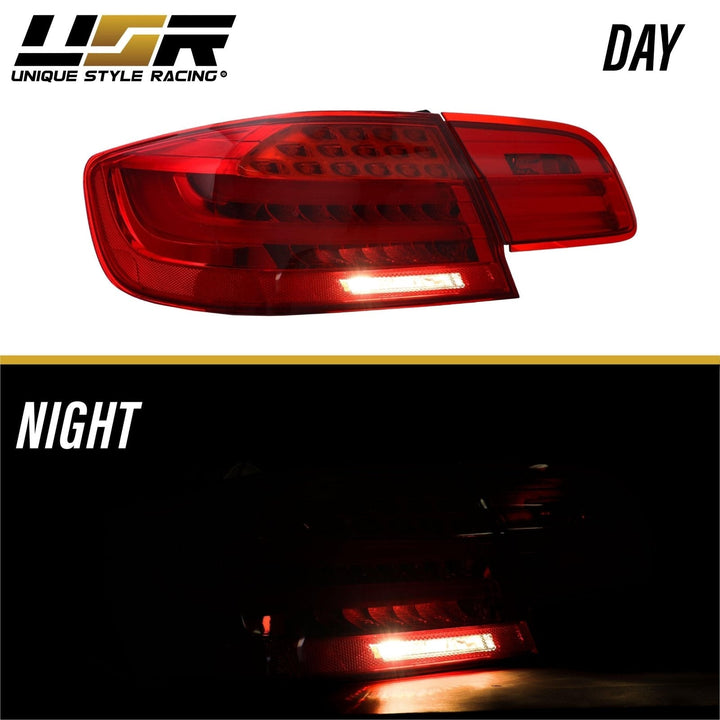 2007-2010 BMW 3 Series E92 2D Coupe Euro OEM LCI Styl 4 Pieces LED Rear Tail Light with Amber LED Turn Signal Made by DEPO