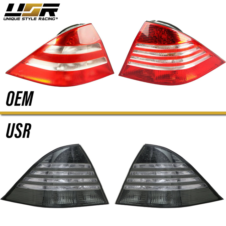 2000-2006 Mercedes S Class W220 Red / Clear or Smoke Lens LED Tail Light - Made by DEPO
