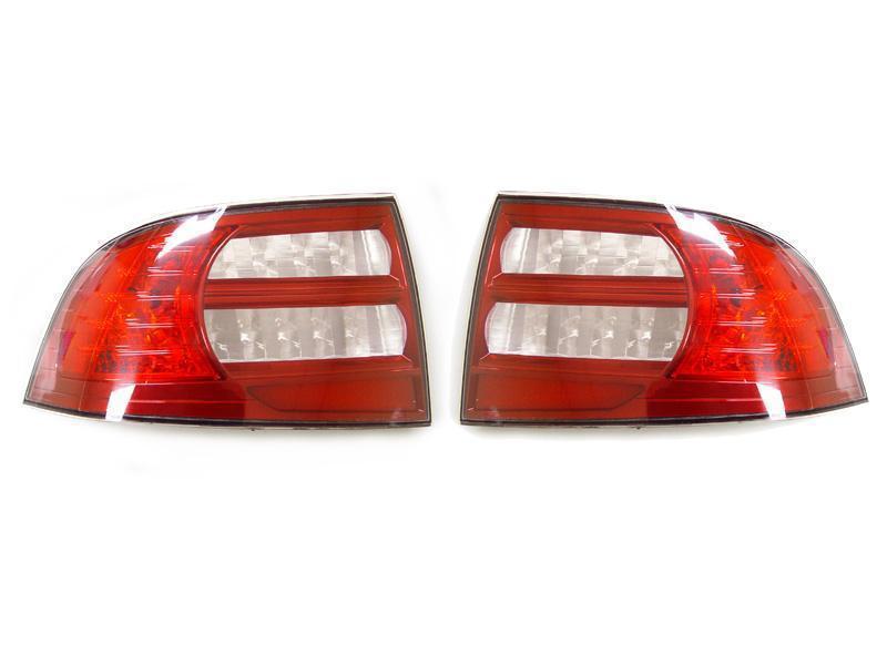 2004-2008 Acura TL Red/Clear Tail Light Cover - Made by DEPO