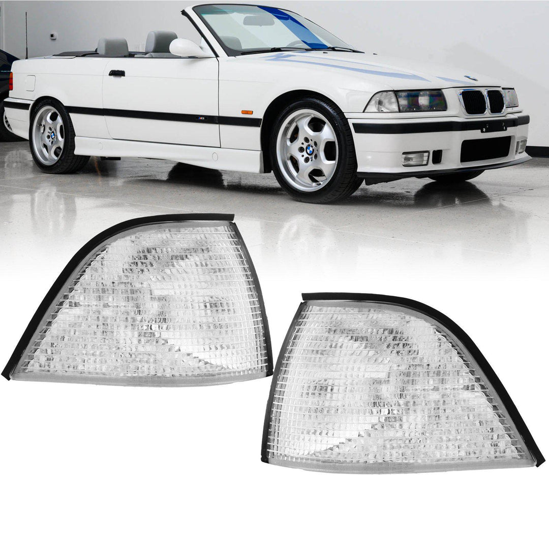 1992-1999 BMW E36 3 Series 2D Coupe / Convertible DEPO Euro Glass Clear / Smoke / Dark Smoke Corner Lights