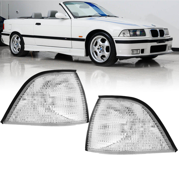 1992-1999 BMW E36 3 Series 2D Coupe / Convertible DEPO Euro Glass Clear / Smoke / Dark Smoke Corner Lights