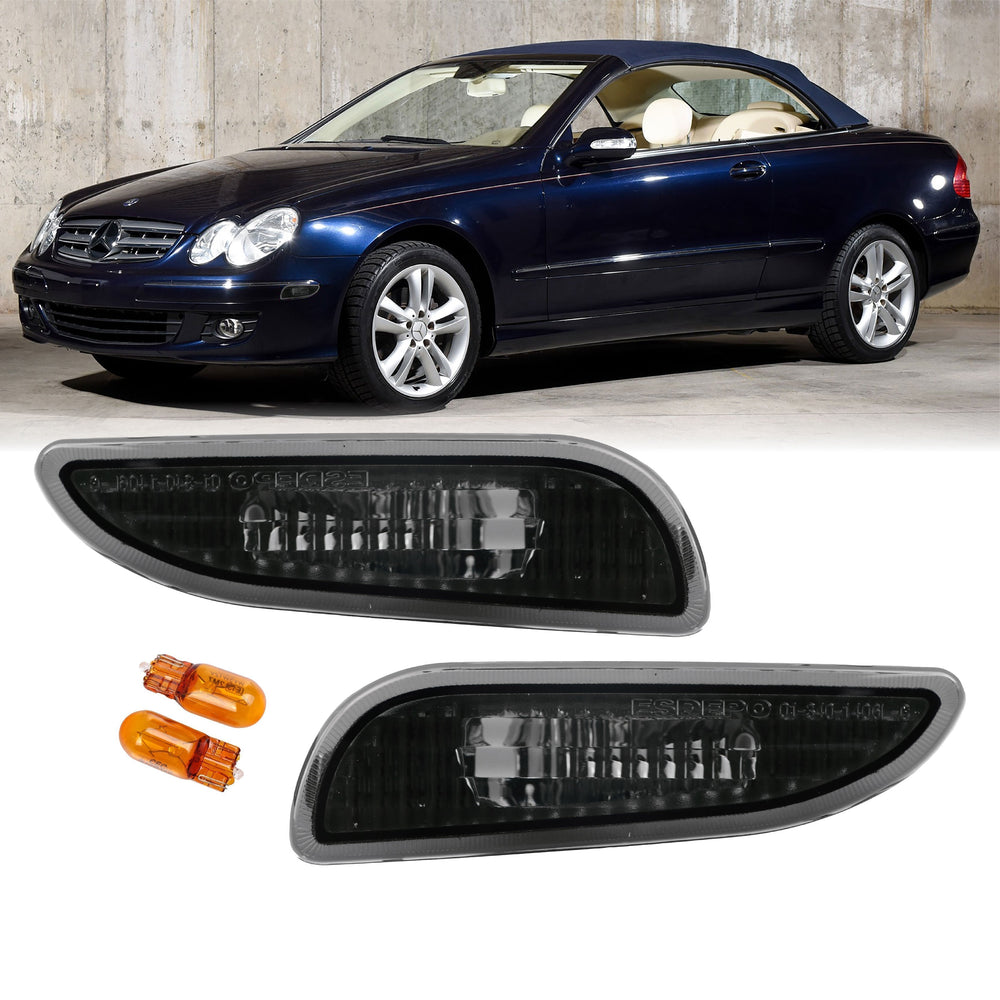 2003-2009 Mercedes CLK Class W209 Crystal Clear or Crystal Smoke Front Bumper Side Marker Light - Made by DEPO