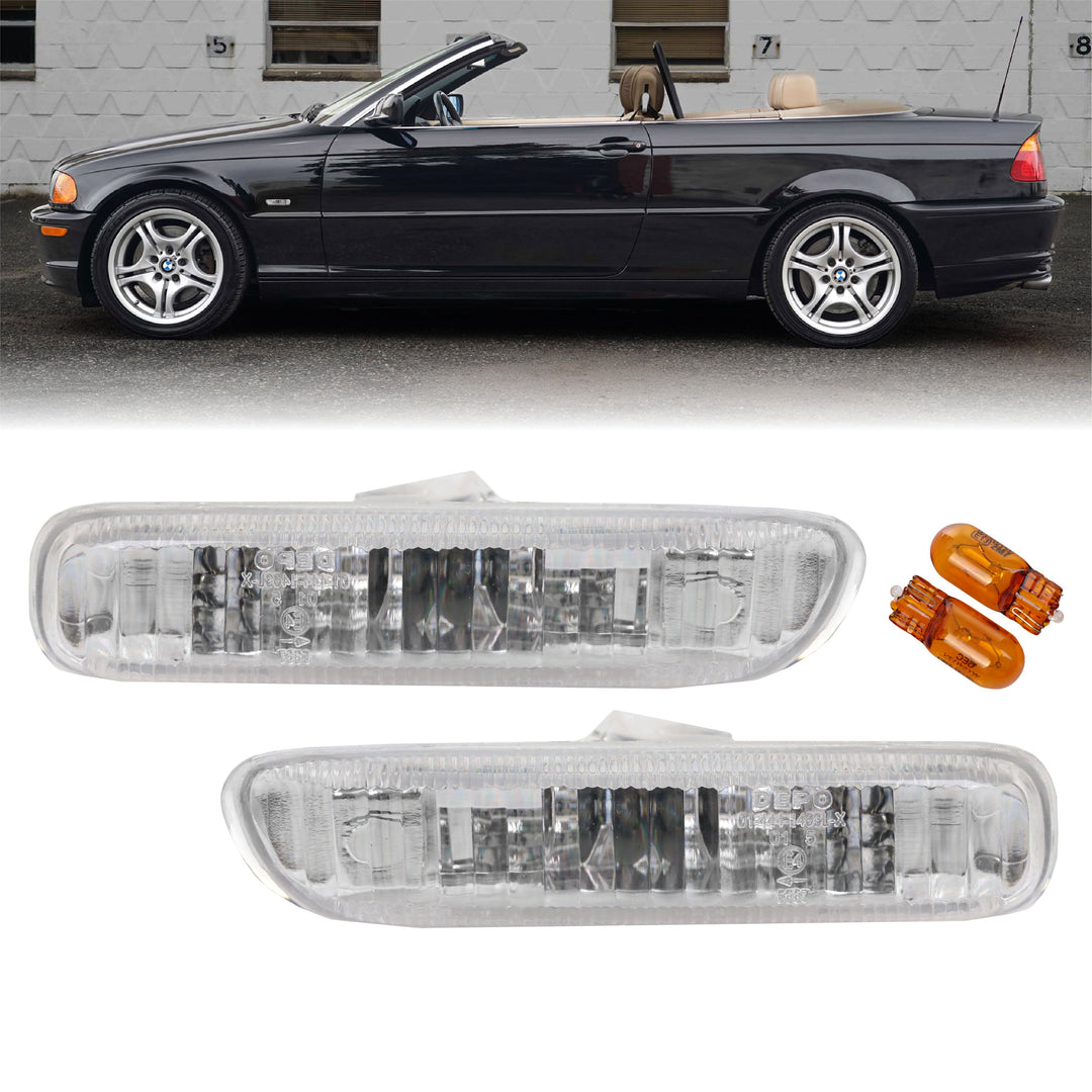 1999-2003 BMW 3 Series E46 2D/4D/5D Clear or Smoke Fender Side Marker Light - Made by DEPO