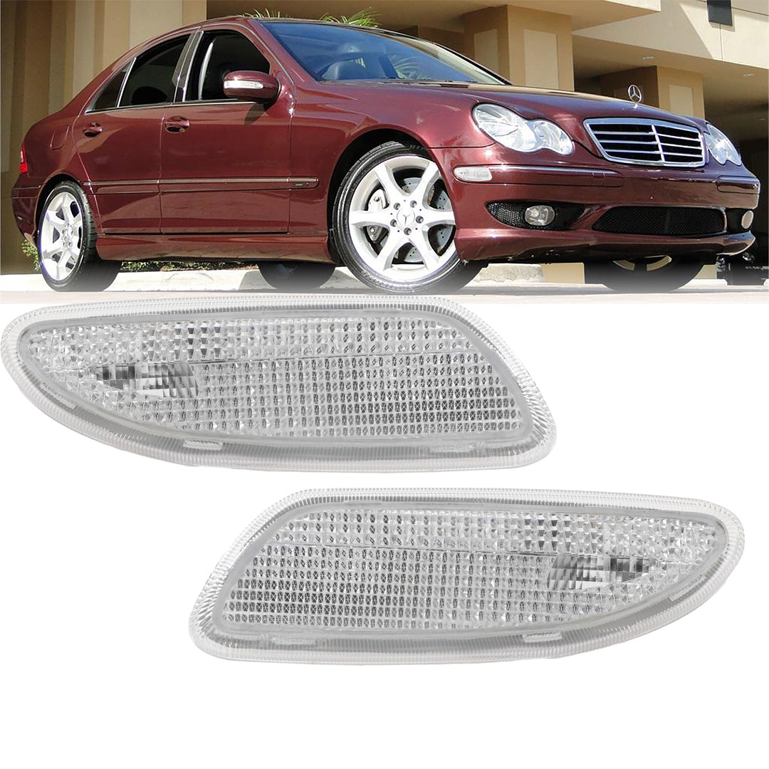 2001-2007 Mercedes C Class W203 DEPO Clear or Smoke Front Bumper Side Marker Light