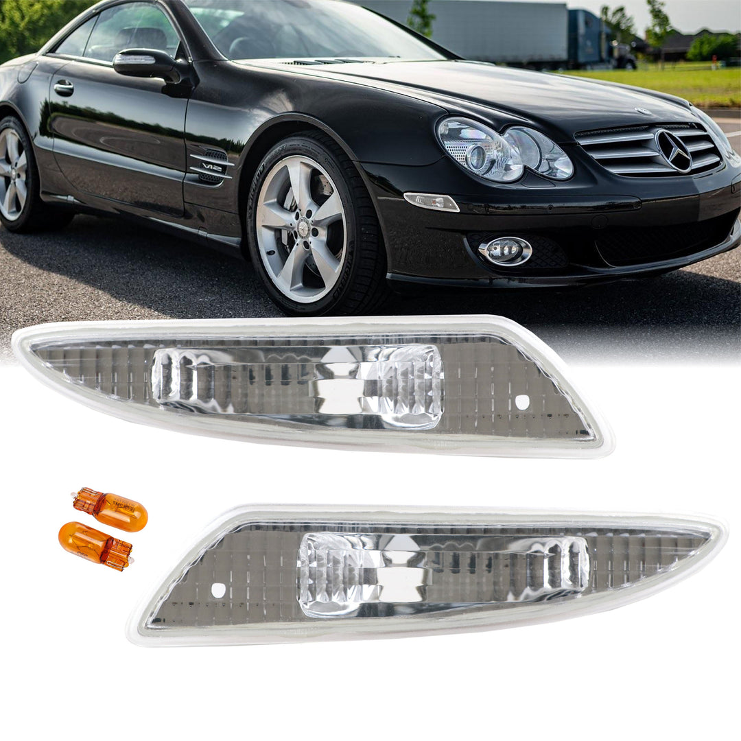 2007-2008 Mercedes SL Class R230 Clear or Smoke Front Bumper Side Marker Light