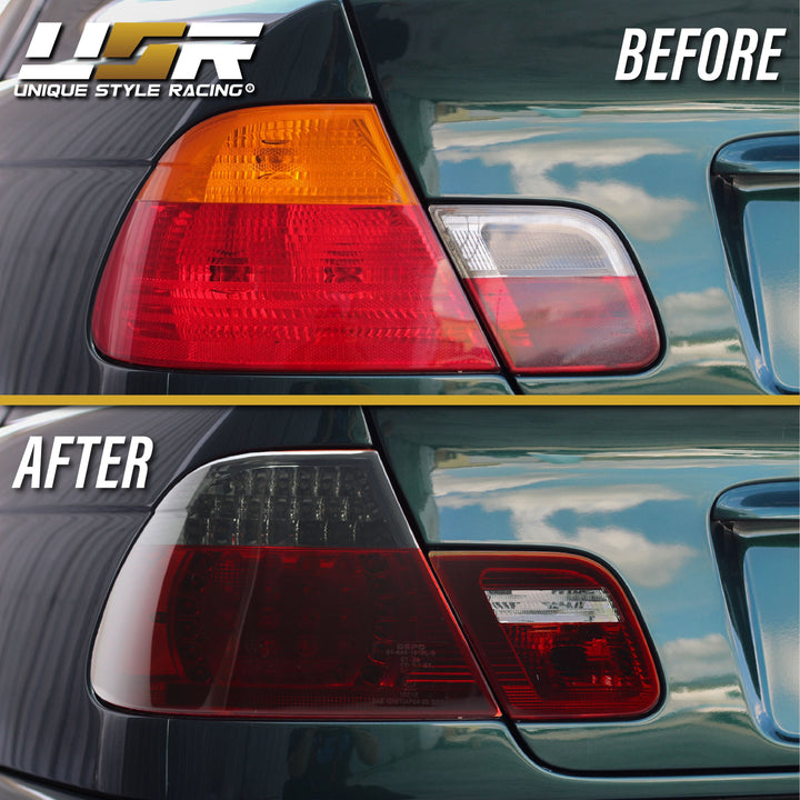 2000-2003 BMW E46 3 Series 2 Door Coupe Red/Clear or Red/Smoke LED Tail Light Made By DEPO