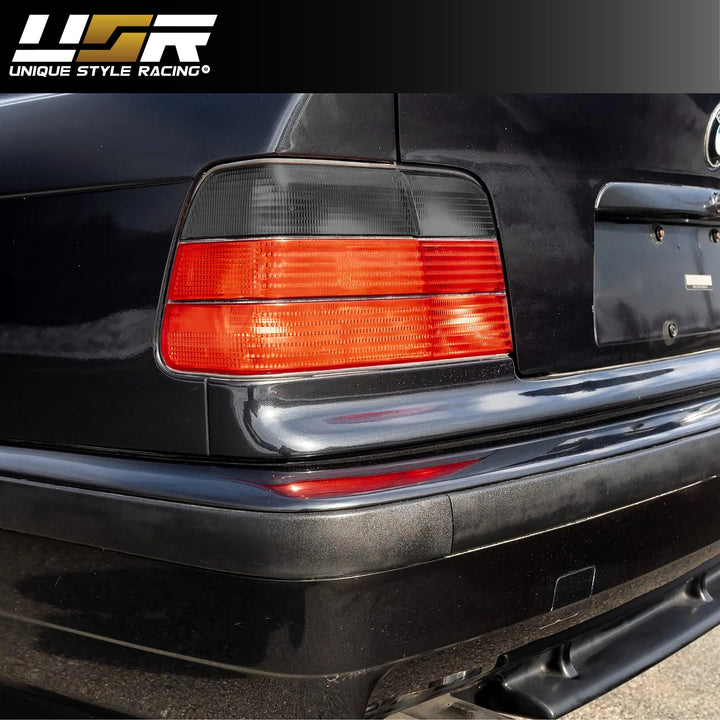 1992-1998 BMW E36 3 Series 4D Sedan Euro OEM Style Red/Clear or Red/Smoke or Full Smoke Rear Tail Light Made by DEPO
