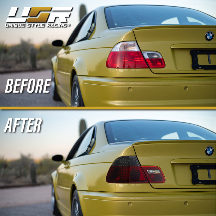 2000-2003 BMW E46 3 Series 2 Door Coupe Red/Clear or Red/Smoke LED Tail Light Made By DEPO