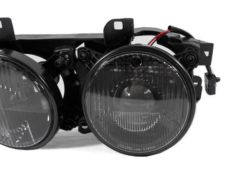 1989-1996 BMW E34 5 Series / E32 7 Series DEPO Euro Smiley Cross Hair GLASS Lens Projector Headlight
