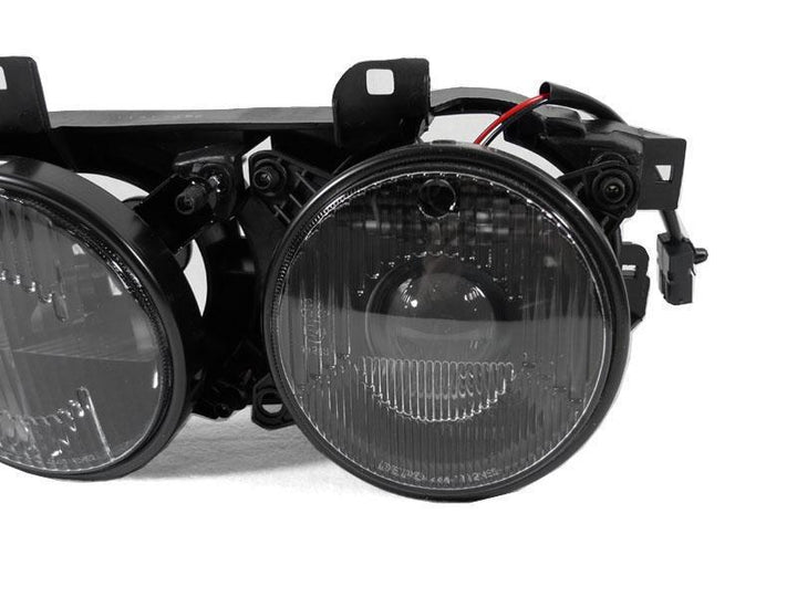 1989-1996 BMW E34 5 Series / E32 7 Series DEPO Euro Smiley Cross Hair GLASS Lens Projector Headlight