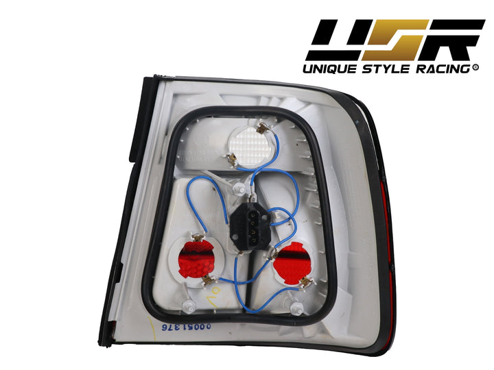 1989-1996 BMW E34 5 Series 4 Door Sedan Red/Clear Tail Light Made by DEPO
