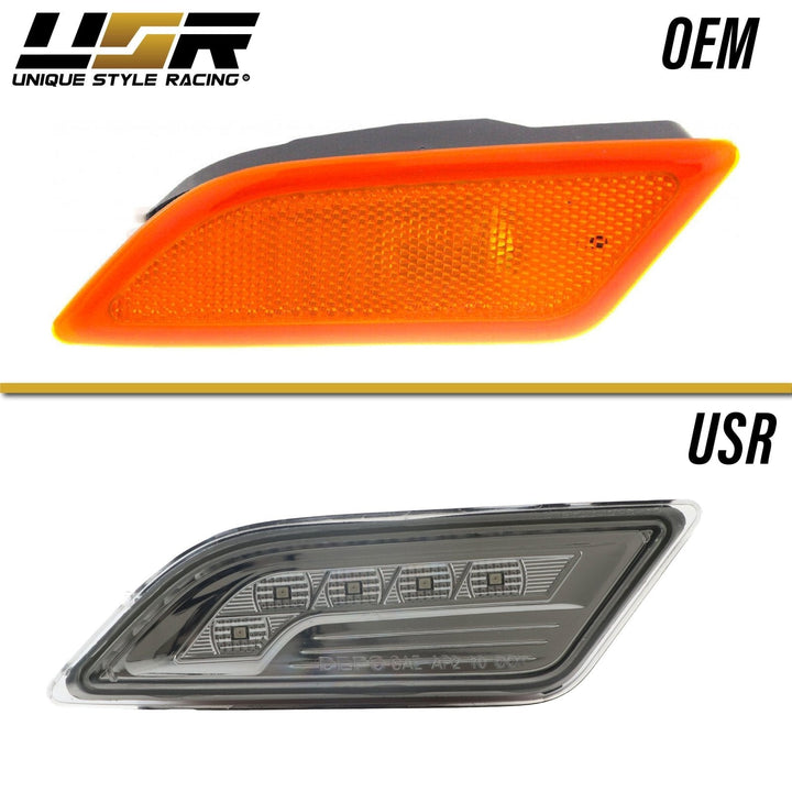 2012-2014 Mercedes C Class W204 DEPO LED Clear or Smoke Front Bumper Side Marker Light