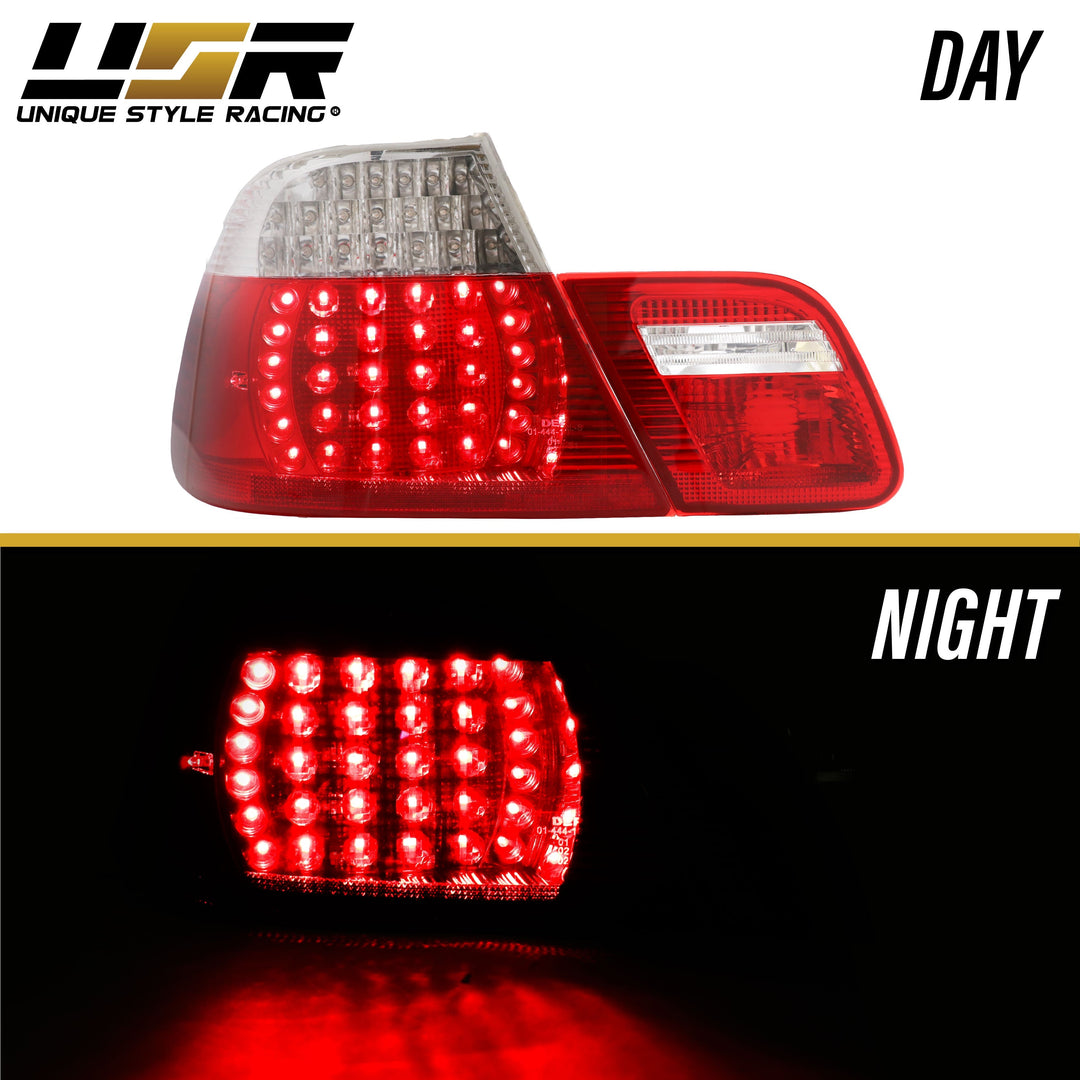 2004-2006 BMW E46 3 Series 2D Coupe Red/Clear OR Red/Smoke LED Tail Light - Made by DEPO