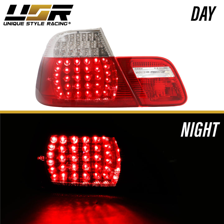 2004-2006 BMW E46 3 Series 2D Coupe Red/Clear OR Red/Smoke LED Tail Light - Made by DEPO