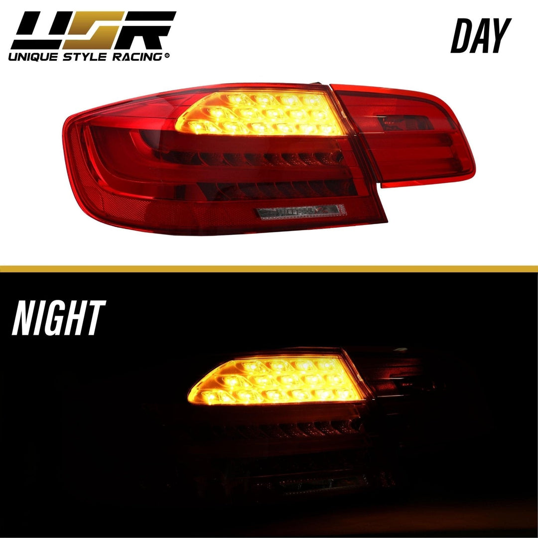 2007-2010 BMW 3 Series E92 2D Coupe Euro OEM LCI Styl 4 Pieces LED Rear Tail Light with Amber LED Turn Signal Made by DEPO