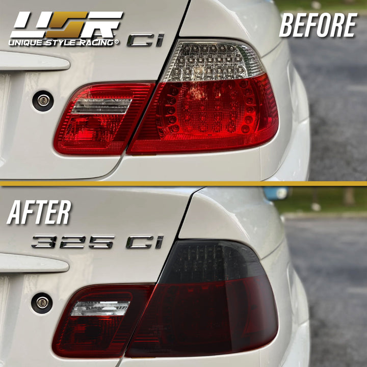 2004-2006 BMW E46 3 Series 2D Coupe Red/Clear OR Red/Smoke LED Tail Light - Made by DEPO