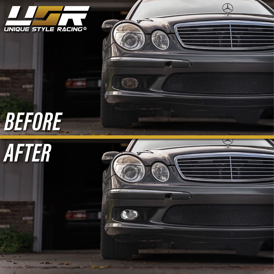2003-2006 Mercedes E Class W211 AMG E55 Glass Lens Projector Fog Light Set