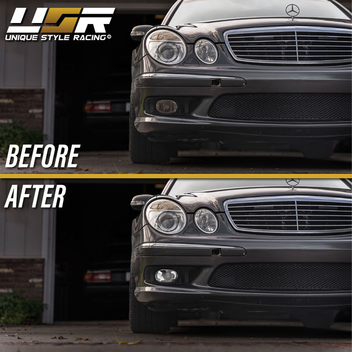 2003-2006 Mercedes E Class W211 AMG E55 Glass Lens Projector Fog Light Set