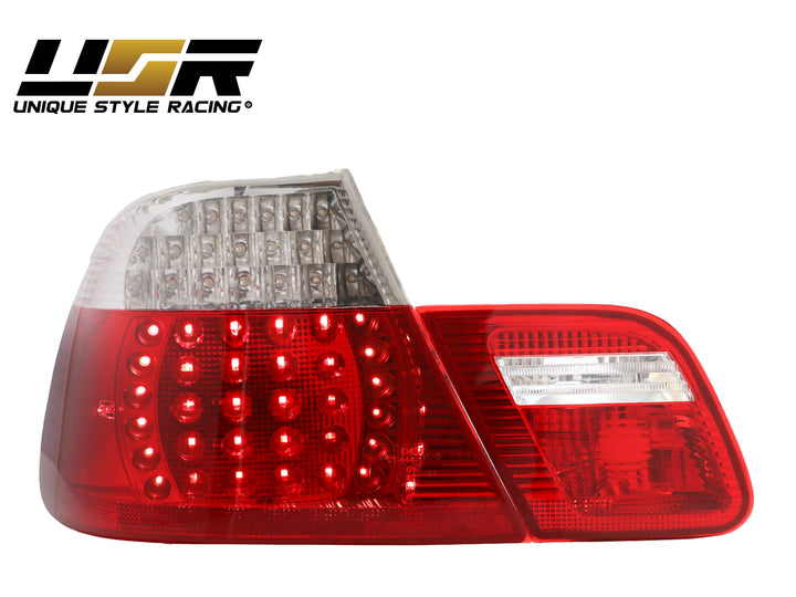 2004-2006 BMW E46 3 Series 2D Coupe Red/Clear OR Red/Smoke LED Tail Light - Made by DEPO