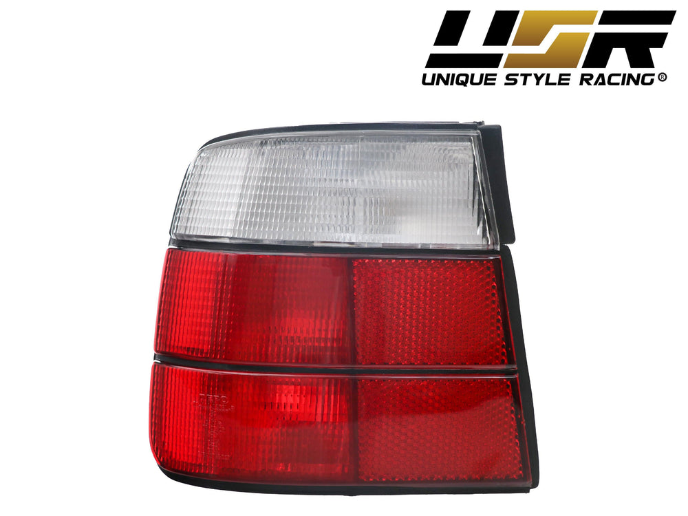 1989-1996 BMW E34 5 Series 4 Door Sedan Red/Clear Tail Light Made by DEPO