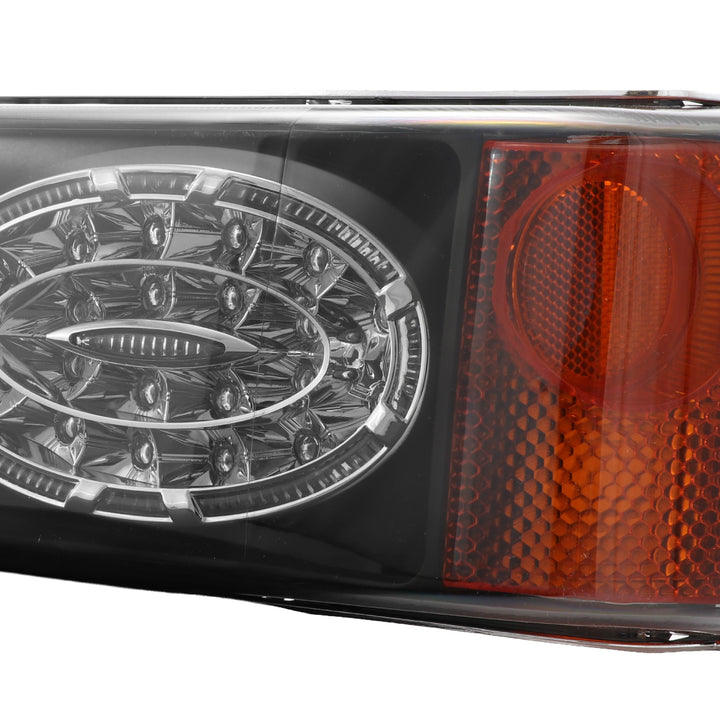 2003-2006 Chevrolet Chevy Silverado Black Housing Clear Lens Bumper Turn Signal Lights